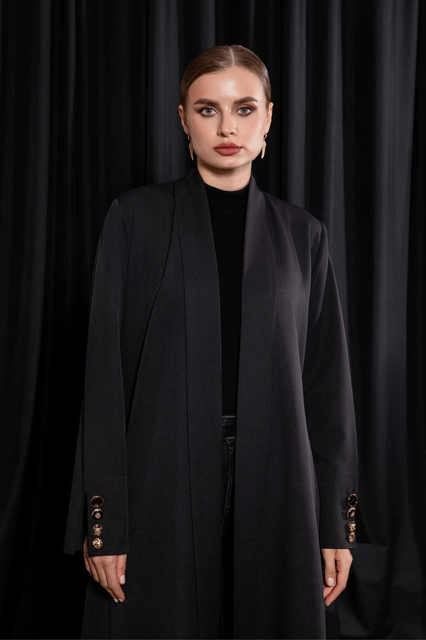 Buttoned Cuffs Abaya