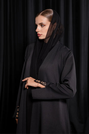 Buttoned Cuffs Abaya